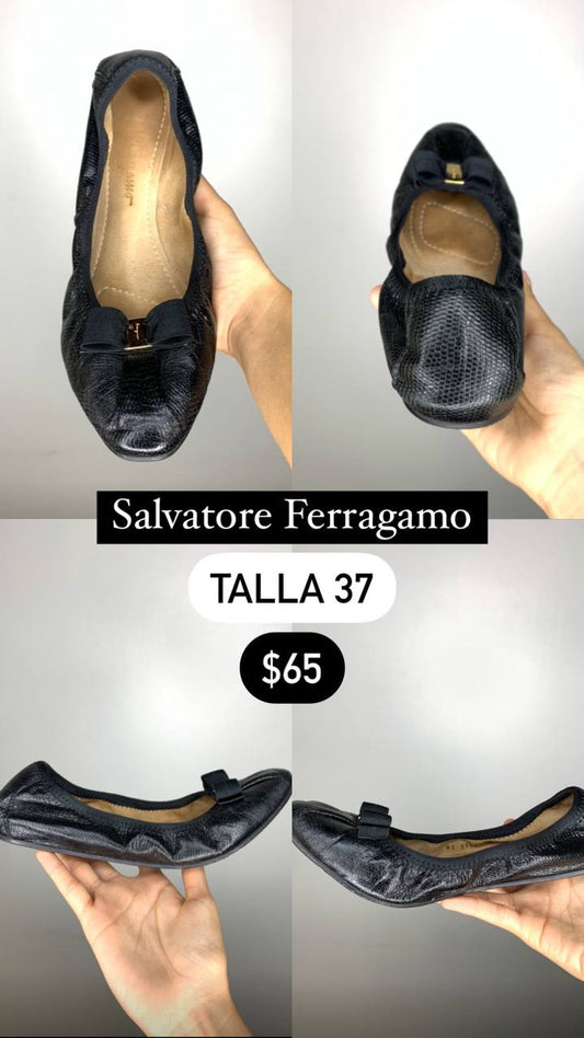 Zapatillas Negras SALVATORE FERRAGAMO Talla 37