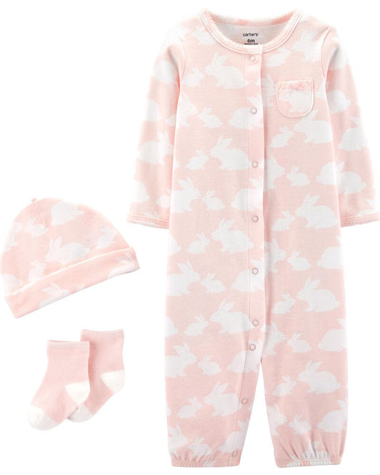 3-Piece Bunny Take-Me-Home Converter Gown Set
